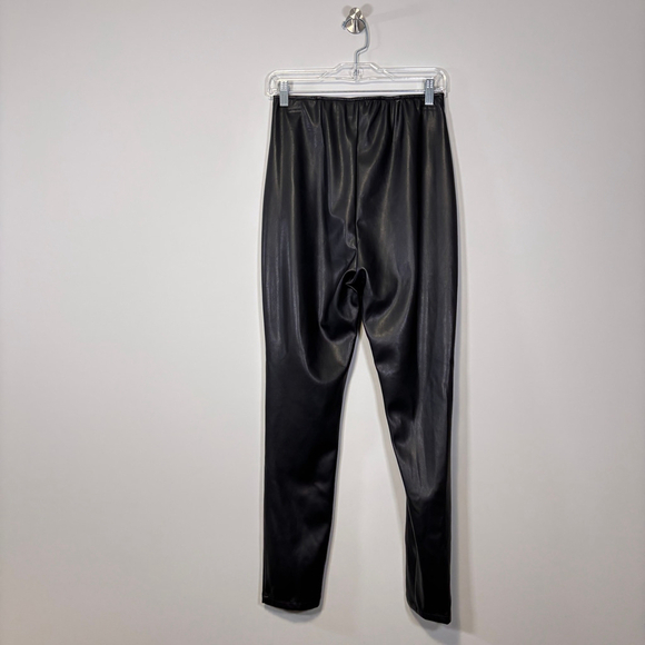 Tinseltown Juniors' Large Black Faux Leather High-Rise Skinny Pants NWOT - Picture 4 of 5